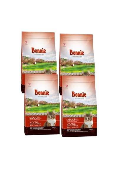 Renkli Taneli Dana Etli Yetişkin Kedi Maması 1,5 Kg X4