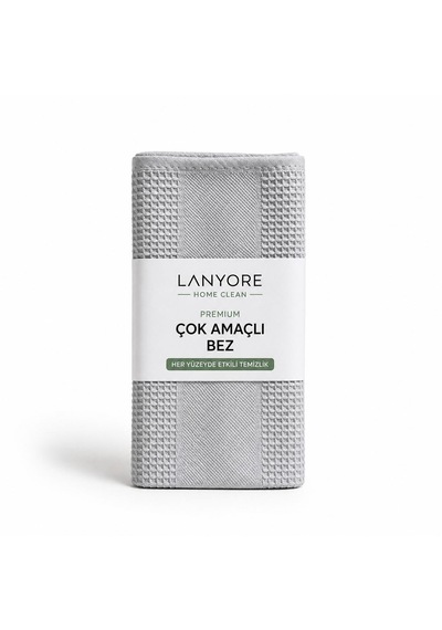 Lanyore Home Clean Premium Çok Amaçlı Temizlik Bez Gri 55x40