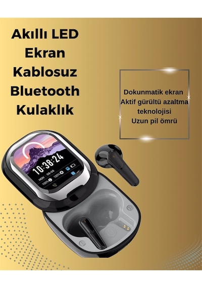 Mey İthalat Şık, Akıllı Ve Güçlü: Led Ekranlı Kablosuz Kulaklık Seti
