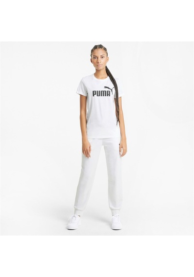 Puma Essentials Logo Kadın Tişört Beyaz