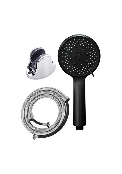 Siyah 5 Fonksiyonlu Ayarlanabilir Dayanıklı Banyo Duş Takımı İp Ö Beyaz