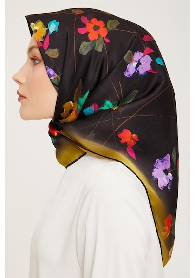 Armine Twill İpek Eşarp 23ka9048 01 - Turuncu