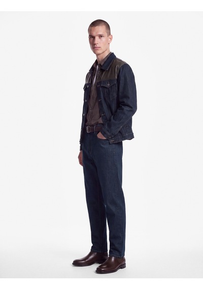 Koton Pamuklu Kapaklı Cepli Suni Deri Detaylı Düğmeli Gömlek Yaka Jean Ceket Raw 7wam50010nd 63x Koton Pamuklu Kapaklı Cepli Suni Deri Detaylı Düğmeli Gömlek Yaka Jean Ceket Raw 7wam50010nd 63x