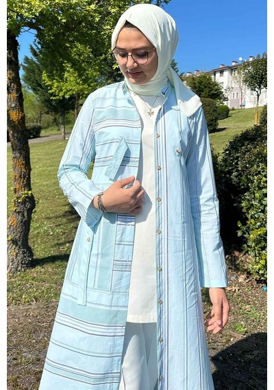 Rabia Şamlı Yeşim Su Yeşili Pamuk Kap Normal