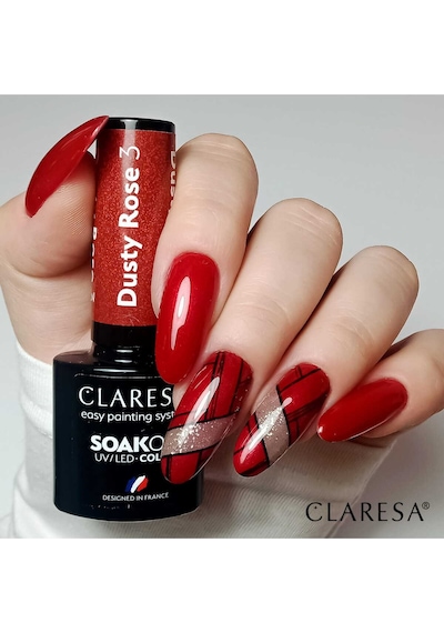 Claresa Kalıcı Oje Parıltılı Gül Kırmızı 03 5gr