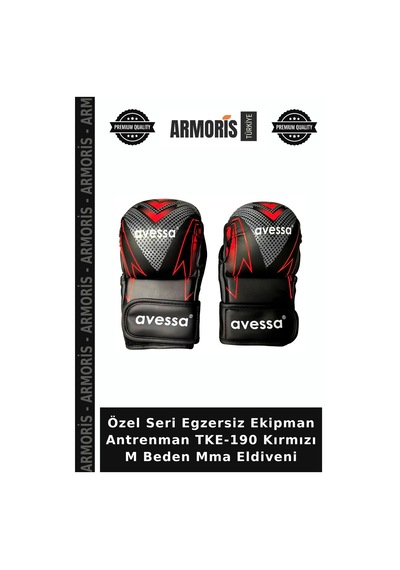 Özel Seri Egzersiz Ekipman Antrenman Tke-190 Kırmızı M Beden Mma Eldiveni