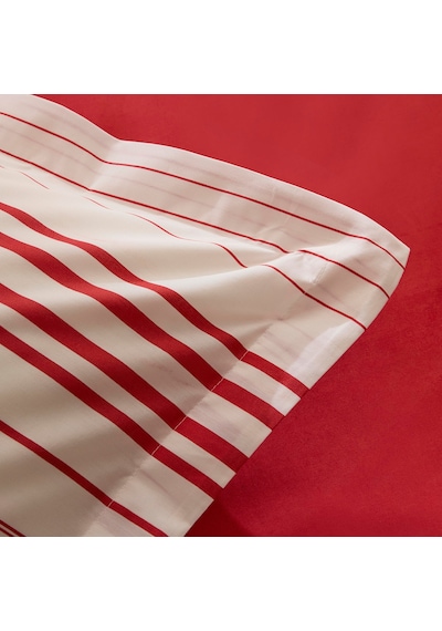 Karaca Home Cool Stripe Çift Kişilik Nevresim Takımı Kırmızı Kırmızı