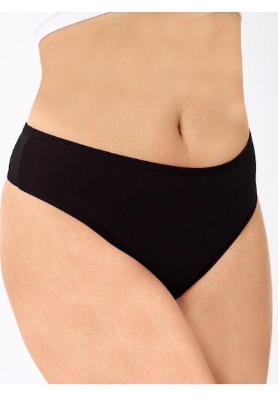 Alya Underwear Kadın Bato Tanga Pamuklu Külot, Büyük Beden String, 5'li Paket- 2 Siyah, 1 Beyaz, 2 Ten Siyah P06