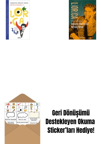Lorca Bütün Oyunları 3 + Bernarda Alba Nın Evi Mariana Pineda + Okuma Sticker'ları