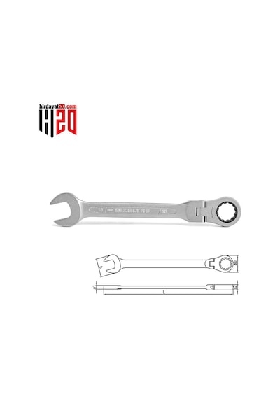İzeltaş Mafsallı Cırcır Kombine Anahtar 14 Mm - 0345020014