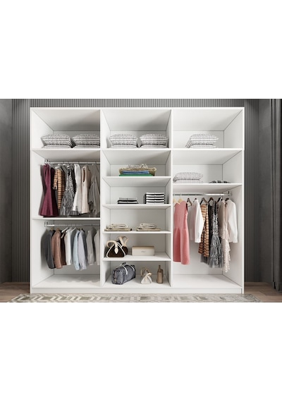 Ostin 12 Kapaklı Gardırop Dolap Byz 208 Cm - Montaj Dahil