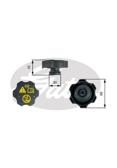 GATES RC249 Radyatör Kapağı
