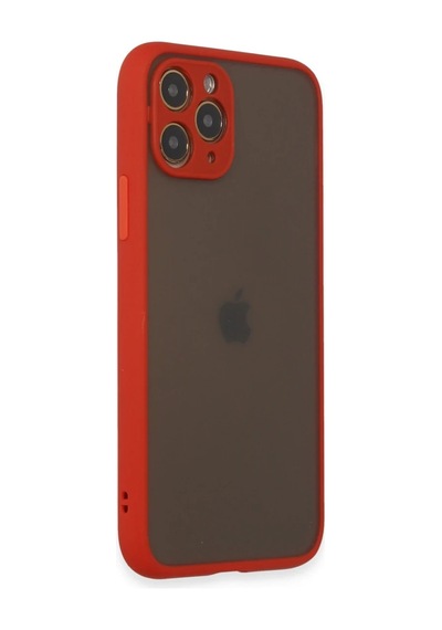 Apple İphone 11 Pro Kılıf Montreal Silikon Kapak - Kırmızı 0.2M-Çok Renkli