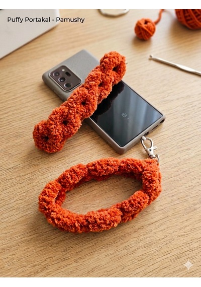 Puffy Portakal Telefon Askısı