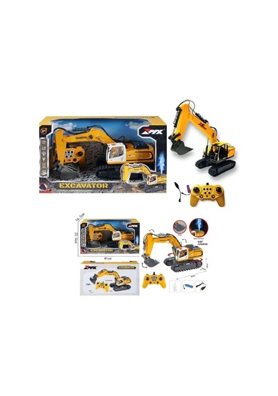 Uzaktan Kumandalı Şarjlı Paletli Excavator 1/18 Boy Full Fonksiyon Kepçe Hareketli Işıklı Karışık