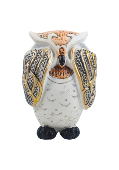 Feng Shui Görmedim Duymadım Bilmiyorum 3 Lü Baykuş Biblo Seti 10 Cm. Dekoratif Ev & Ofis Hediyesi