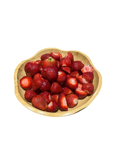 Dekoratif Bambu Servis Tabak, Servis Tabağı, Salata Tabağı, Çap 20 Cm Ahşap - Bej