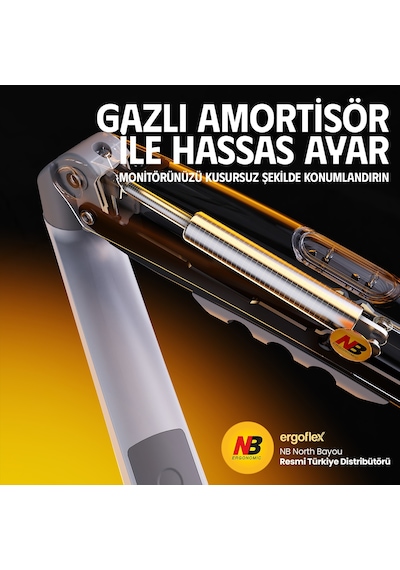 North Bayou NB F80 17-30" LCD/LED Kol Amortisörlü Vesa Monitör Beyaz