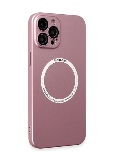 Apple iPhone Uyumlu 12 Pro Kılıf Jack Magneticsafe Lens Silikon - Rose Gold Diğer
