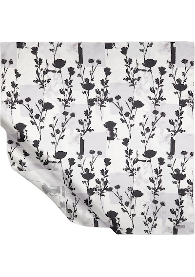 İpekevi Twill İpek Eşarp - Vintage Silhouette - Beyaz - Beyaz