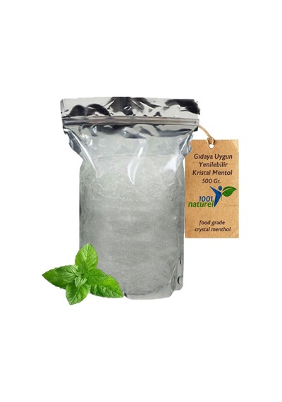 1001naturel Kristal Mentol Gıdaya Uygun Yenilebilir Granul Crystal Menthol 500 G