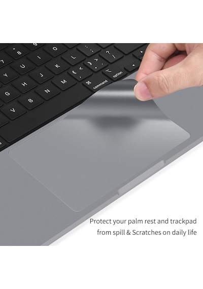 Codegen 16" Apple Uyumlu MacBook Air M1 A2485 Space Gray Trackpad Koruyucu Sticker Etiket