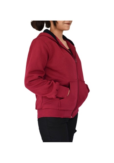 Kadın Bordo Kapüşonlu Sweat KLM001 BGL-ST02290