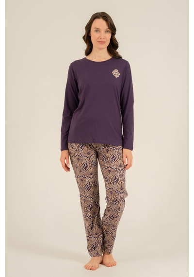 Arnetta Kadın Everyday Is A Fresh Start Mor Uzun Kol Pijama Takım Ar3769-s-v1 Ar3769-s-v1