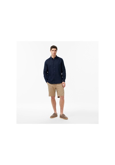 Nautica Regular Fit Erkek Keten Gömlek W65101t Lacivert