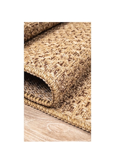 Naturel Sisal Jüt Rengi Hasır Halı Yıkanabilir Kaymaz Taban Dokuma Makine Tozumaz Koyu Bej