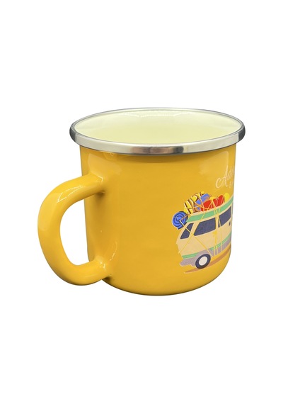 Orcamp Retro Emaye Kupa Bardak Adventure Hardal Out-1900