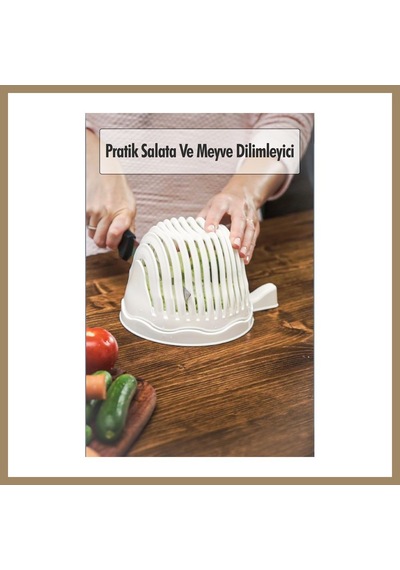 Bezos Pratik Salata Ve Meyve Dilimleyici & Pratik Süzgeç 22 Çok Renkli