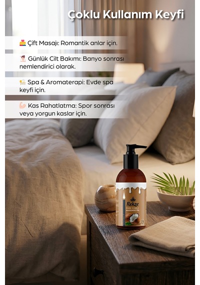 2 Adet Hindistan Cevizi Aromalı Erotik Vücut Masaj Yağı 120 Ml - 304969108