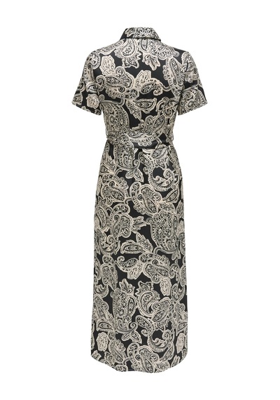 Only Onlpaula Lıfe S/s Belt Mıdı Dress Ptm Kadın Siyah Elbise - 15341613 Siyah