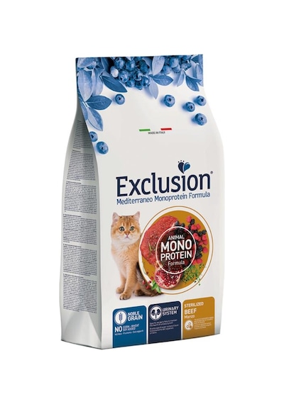 Exclusion Monoprotein Sığır Etli Ve Narlı Düşük Tahıllı Kısırlaştırılmış Kedi Maması 12 Kg