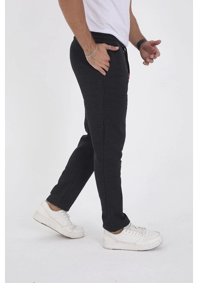 Assema Unisex Üç İplik Basic Eşofman Pantolon - Antrasit Çok Renkli