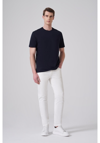 Morven Erkek Lacivert Basic Bisiklet Yaka Dynamic Fit Pamuk T-shirt 26yc018008200 Lacivert