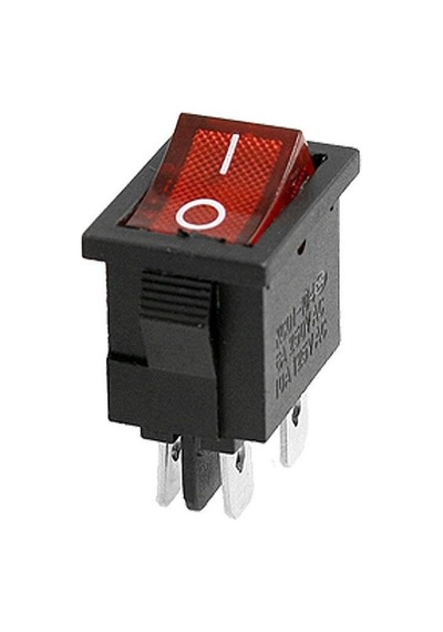Kcd1 Kırmızı Işıklı On/Off Anahtar 4 Pin