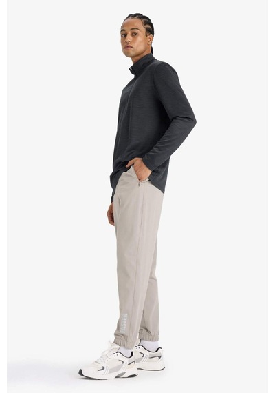 Defacto Defactofit Slim Fit Dar Kesim Fermuar Cepli Dokuma Sporcu Jogger F1288ax25augr317 Gri