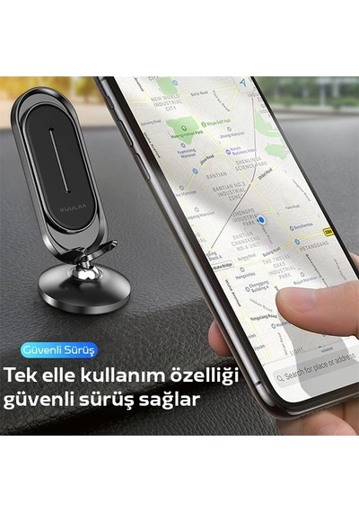 Kuulaa Universal Mıknatıslı Standlı Cep Telefon Araç Tutucu Aluminum- 5775 Renkli