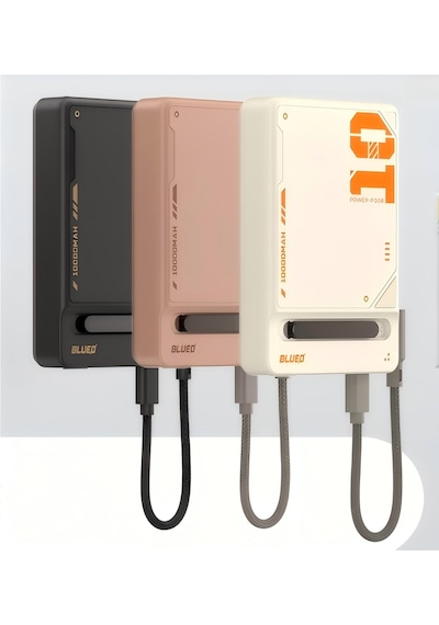 Pd 20w 5000mah Mf Magsafe Wireless Kablosuz Uyumlu Stand Type-c To Type-c Powerbank Şarj Aleti Pembe
