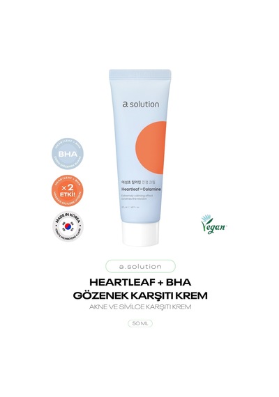 Hassas Ciltlere Özel Akne Ve Gözenek Karşıtı Heartleaf + Calamine Cream