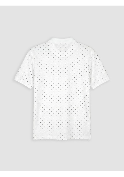 Lcwaıkıkı Classic Beyaz Polo Yaka Desenli Erkek Tişört