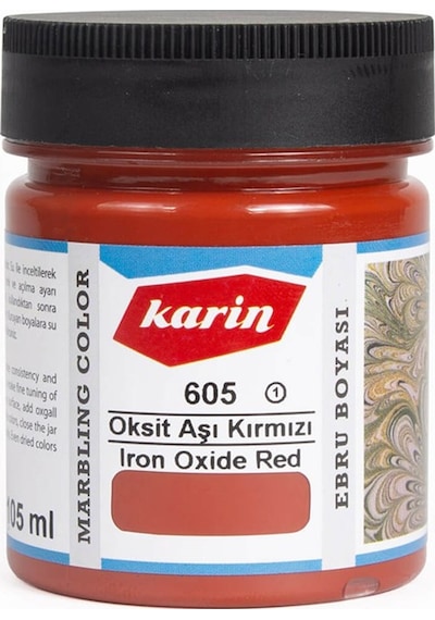 Karin Geleneksel Ebru Boyası 105Ml N:605 Oksit Aşı Kırmızı