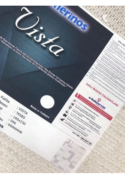 Merinos Halı Vista 76585 096 Serisi Triko Akrilik Salon Oturma Yatak Odası Halısı Gri