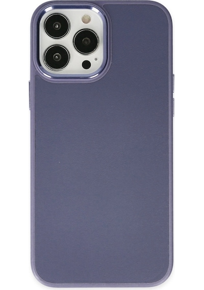 Cosmotex Newface Apple, Uyumlu iPhone 13 Pro Kılıf Asya Deri Silikon - Mor