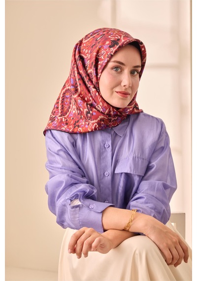 Silk Home Twill İpek Eşarp 11478-19 Siyah, Vişne, Kırmızı, Vizon, Eflatun, Gül Kurusu