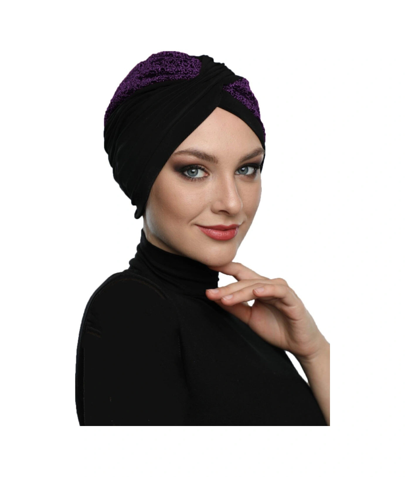 Elysianfidan Çapraz Buklet Siyah-mor Hazır Türban Tesettür Havuz Bonesi Sıyah-mor Elysianfidan Çapraz Buklet Siyah-mor Hazır Türban Tesettür Havuz Bonesi Sıyah-mor