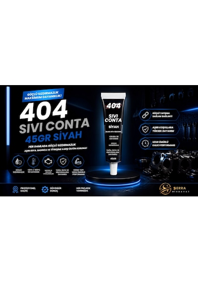 404 Kimya 404 Sıvı Conta Siyah 45 Gram 1 Adet