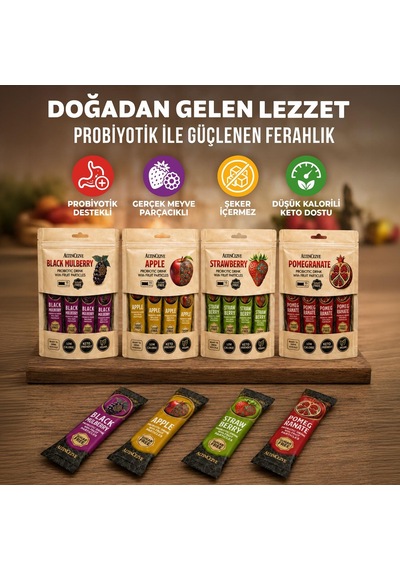 Probiyotikli Meyve Parçacıklı Karadut İçecek Tozu 5g X 15 Adet 75 G
